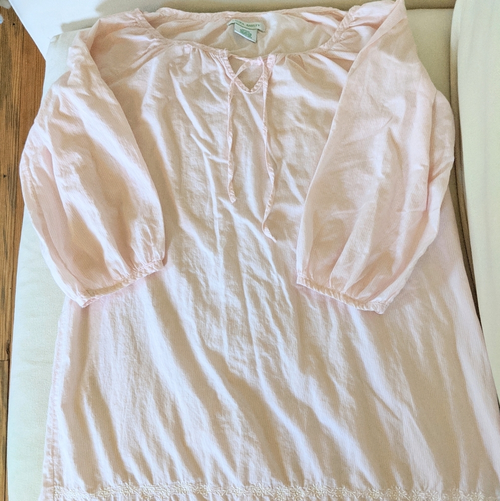 Laura Ashley Pink Cotton Nightgown Size Mediun